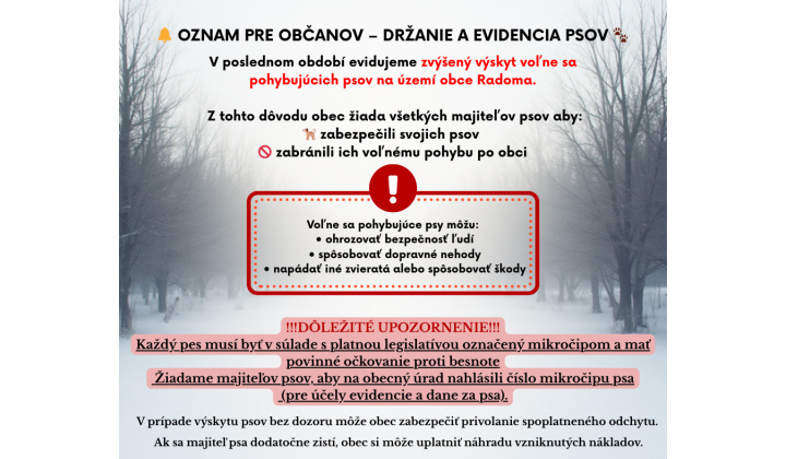 DRŽANIE A EVIDENCIA PSOV